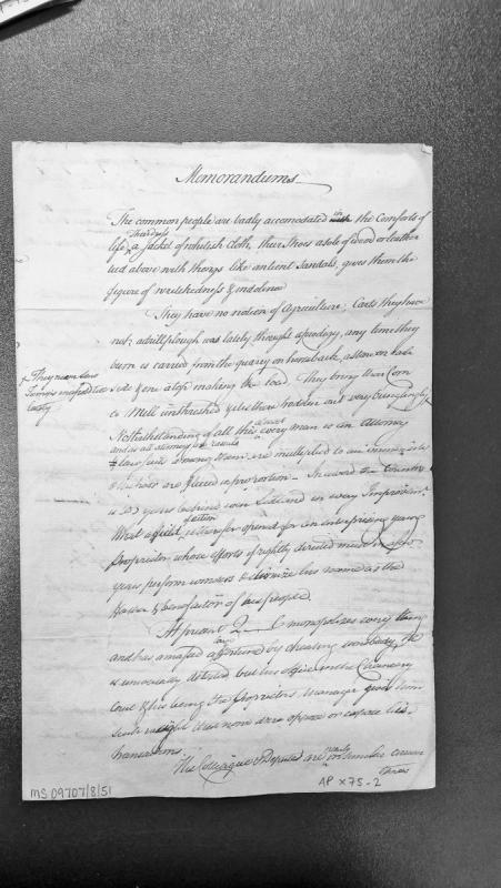 Memorandums on the condition and character of the Isle of Man's common people