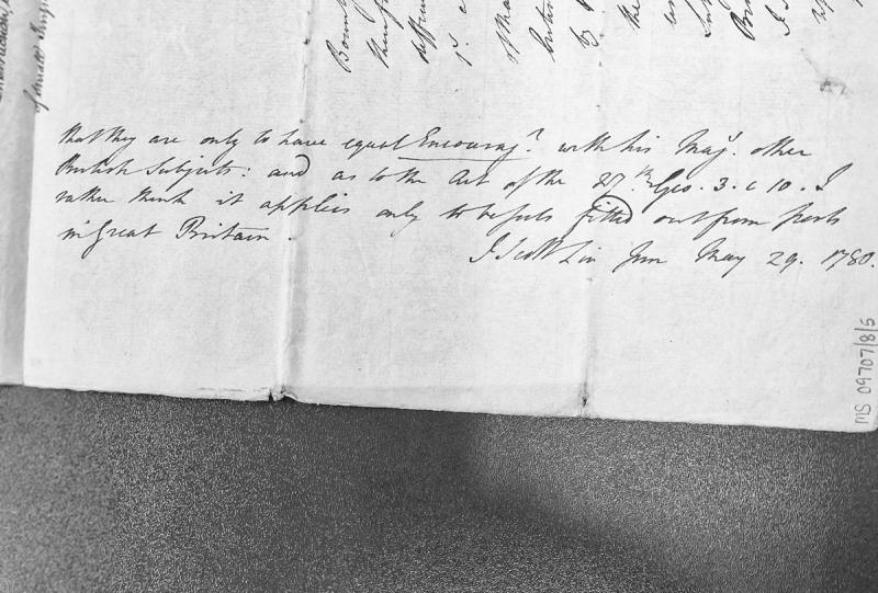 Legal opinion on encouragement to British subjects and application of 27 Geo. 3 c.10