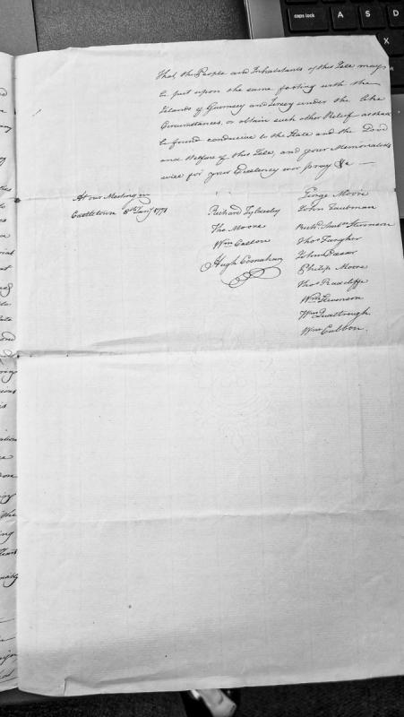 Petition for relief for Isle of Man inhabitants, parity with Guernsey and Jersey