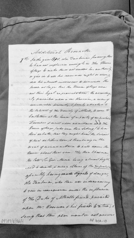 Remarks on Taubman's 1778 attempt to undermine House of Keys authority