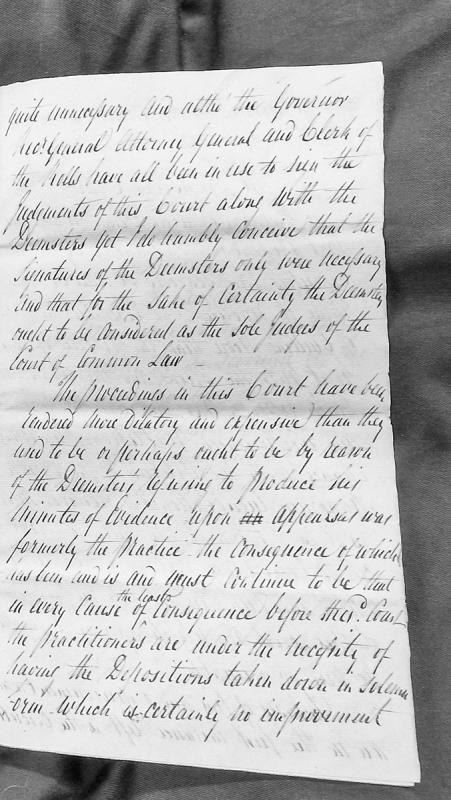 Opinion on Court of Common Law procedure and judicial authority