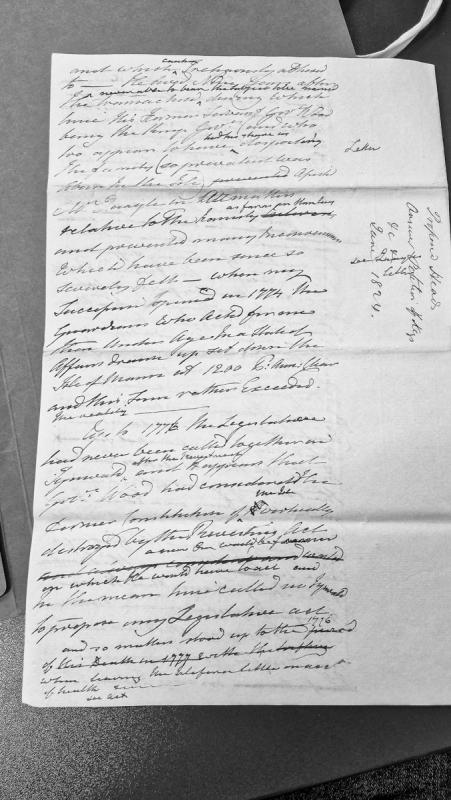 Historical account of governance and succession on the Isle of Man, circa 1774-1777