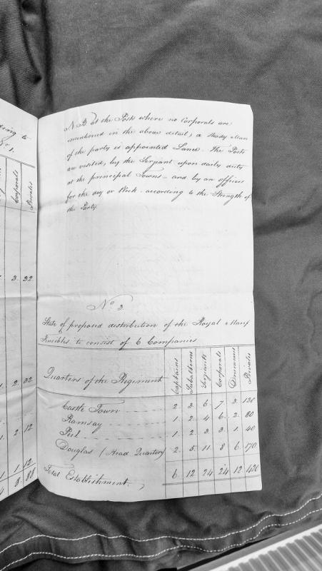 Military or administrative establishment distribution across Isle of Man towns