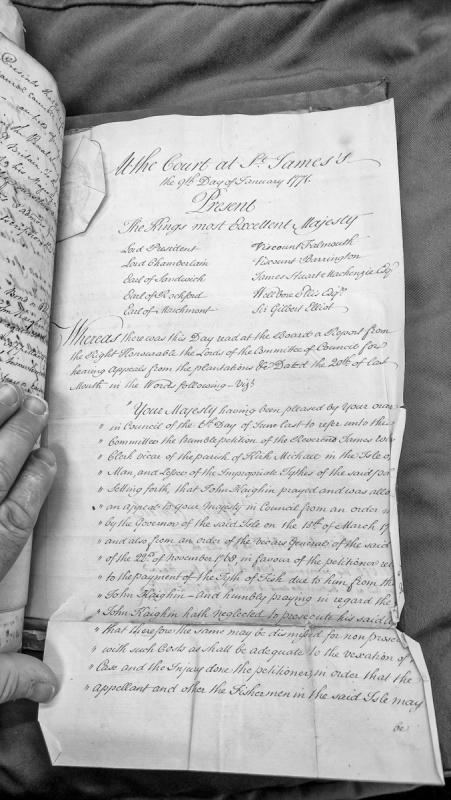 Privy Council report on appeal regarding tithes of fish in Kirk Michael, Isle of Man