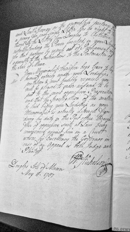 Petition regarding penny post taxation dispute and legal persecution