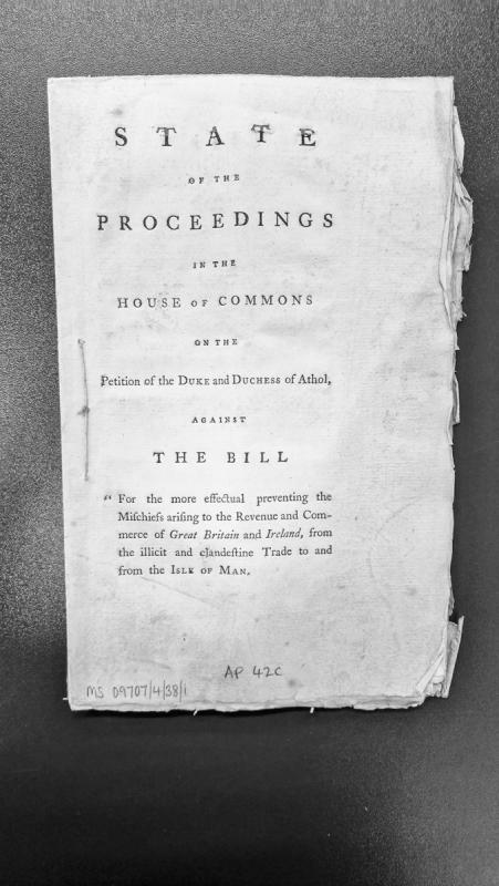 Proceedings in House of Commons on Duke and Duchess of Athol's Petition against Isle of Man Revenue Bill