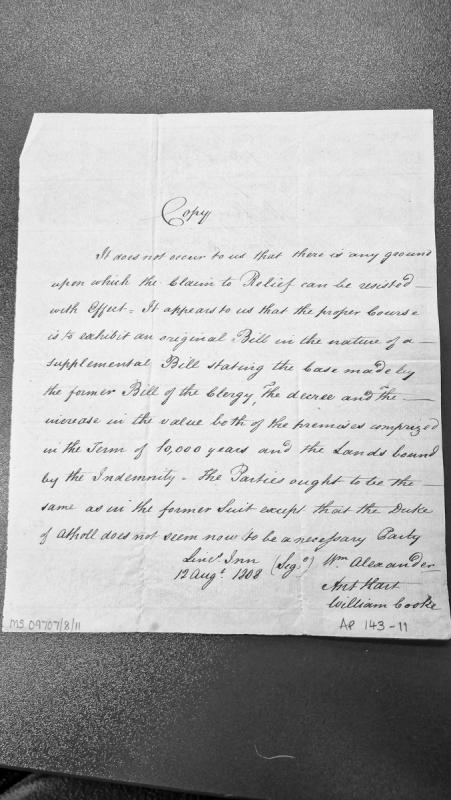 Legal opinion on ground for relief claim and recommended bill procedure