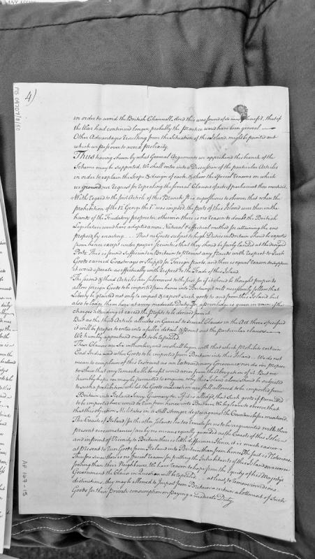 Petition for repeal of trade restrictions on Isle of Man goods and imports