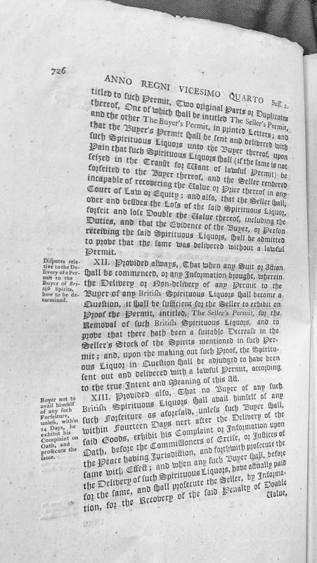 Regulations for permits and delivery of British spirituous liquors - enforcement provisions