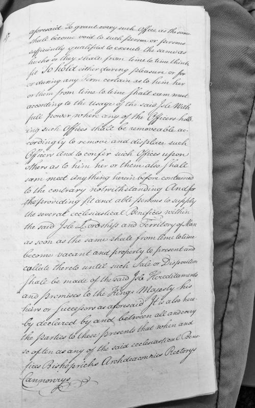 Grant of offices and ecclesiastical benefices on the Isle of Man