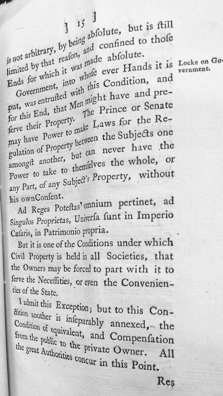 On the limits of absolute power and property rights in government