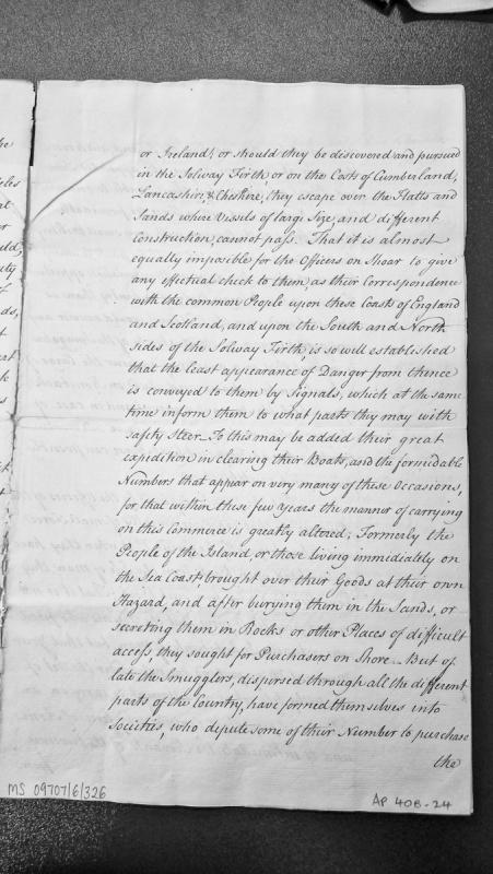 Report on smuggling operations in the Irish Sea and coastal regions