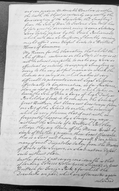 Observations on smuggling from Isle of Man to Great Britain and Ireland