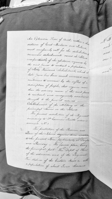 Military distribution and garrison requirements for the Isle of Man