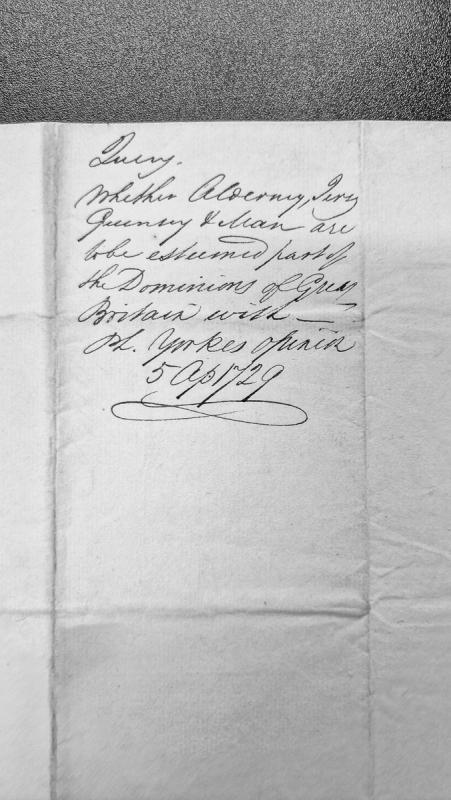 Legal query regarding status of Channel Islands and Isle of Man as dominions of Great Britain
