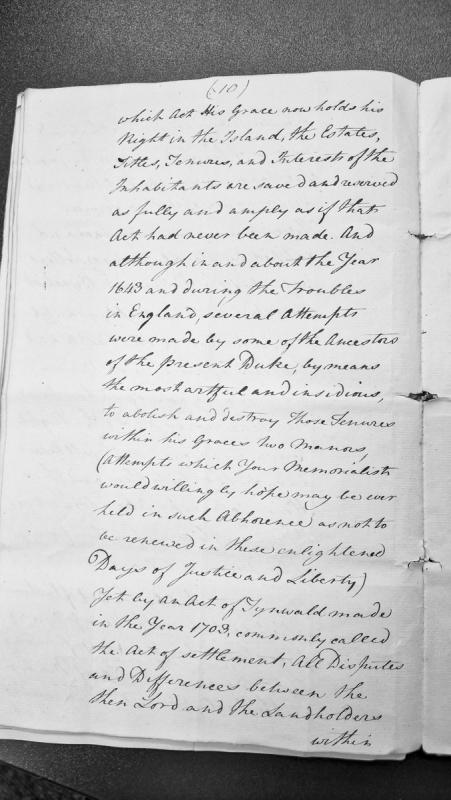 Petition regarding estates, titles, and tenures in the Duke's Manors following 1643 disputes