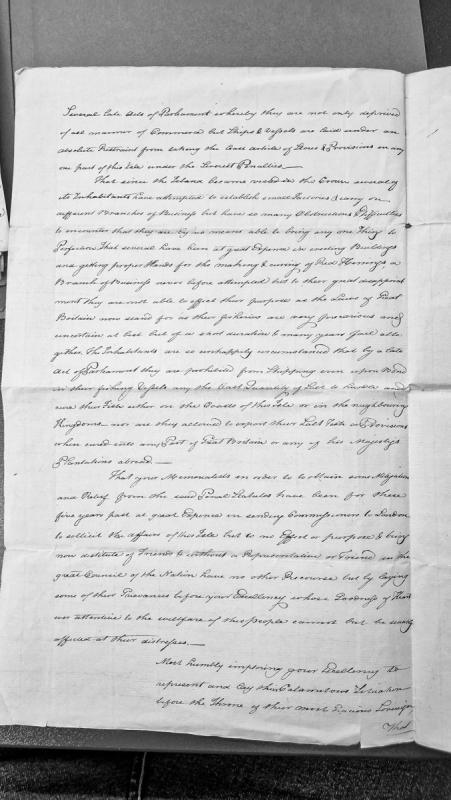 Petition regarding commercial restrictions and hardships imposed on Isle of Man inhabitants