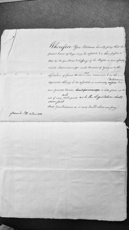 Petition for dissolution of House of Keys and electoral reform