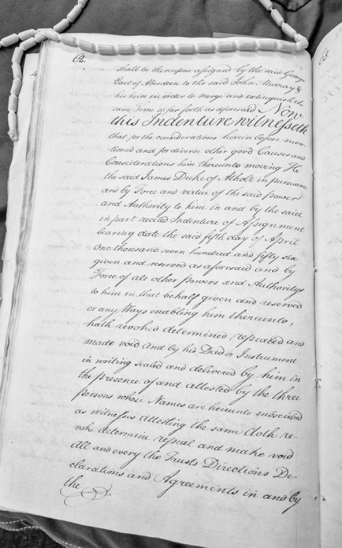Indenture revoking trusts and declarations between James Duke of Athole and John Murray