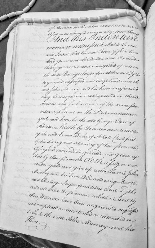 Indenture assigning rectory impropriations and tithes to John Murray