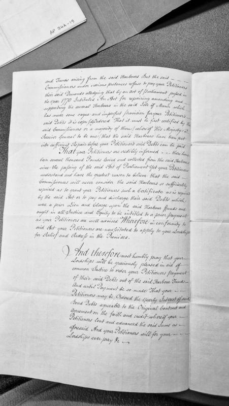 Petition for payment of harbour debts under 1770 Act of Parliament