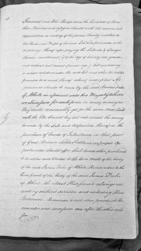 Provisions for sale and conveyance of Isle of Man by trustees with consent requirements