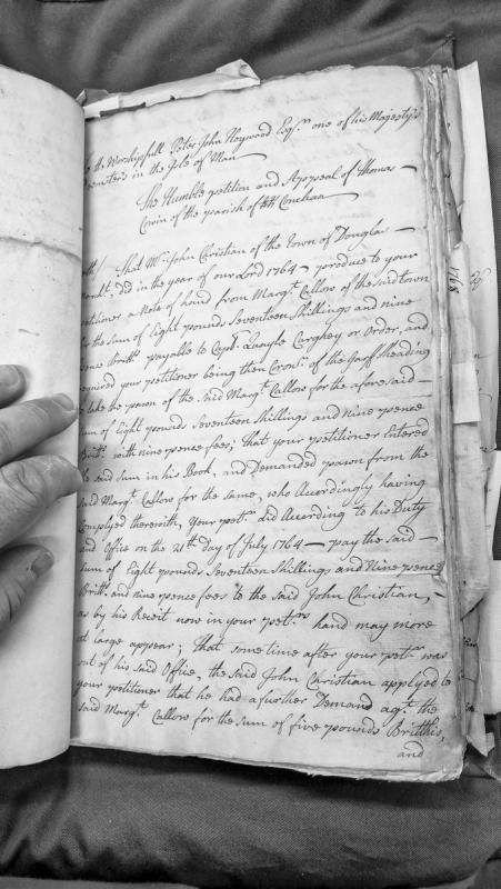 Petition of Thomas Corrin regarding debt collection from Margaret Callow