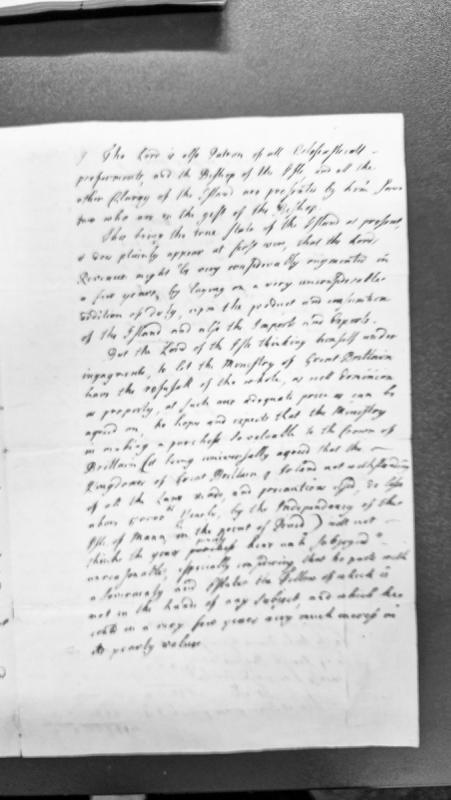 Proposal for sale of Isle of Man sovereignty and revenue to British Crown