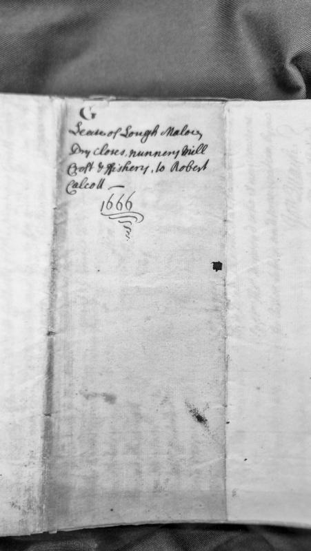 Lease of Lough Malow, Dry Closes, nunnery Mill Croft & fisheries to Robert Calcott